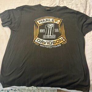 Harley-Davidson Black and Orange Logo Tee